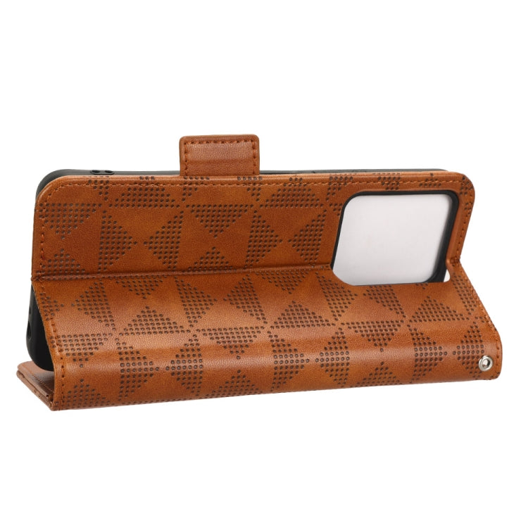 For vivo Y35 4G Symmetrical Triangle Leather Phone Case