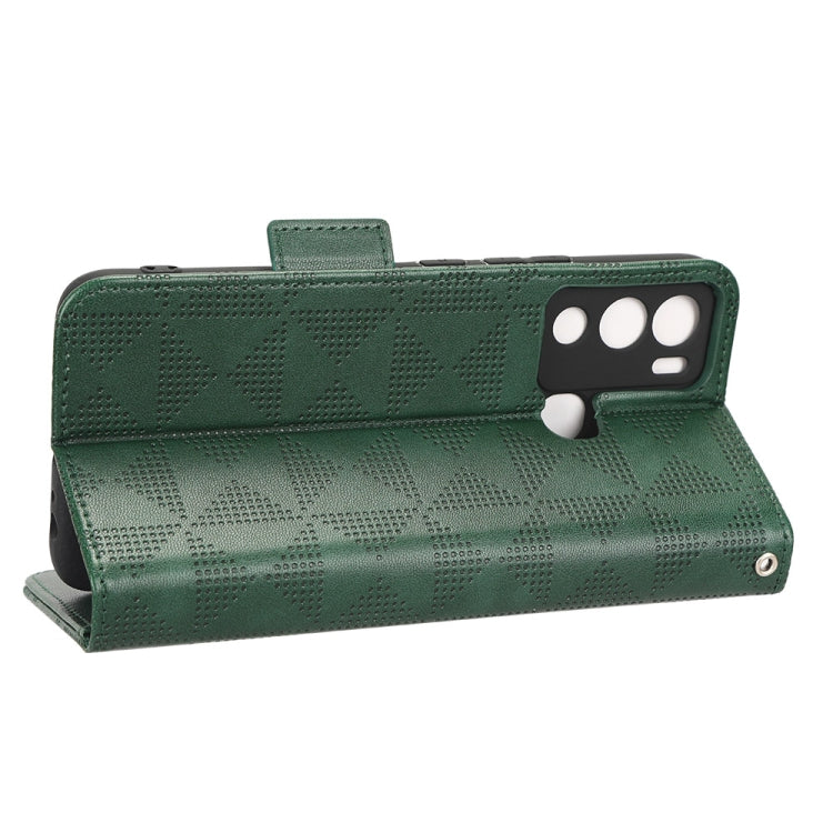 For Infinix Hot 12i Symmetrical Triangle Leather Phone Case