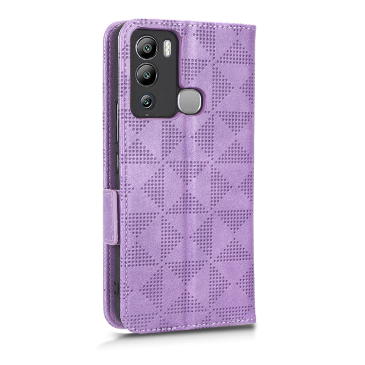 For Infinix Hot 12i Symmetrical Triangle Leather Phone Case