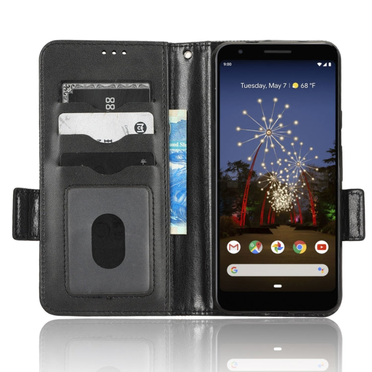 For Google Pixel 3 Lite / 3a Symmetrical Triangle Leather Phone Case