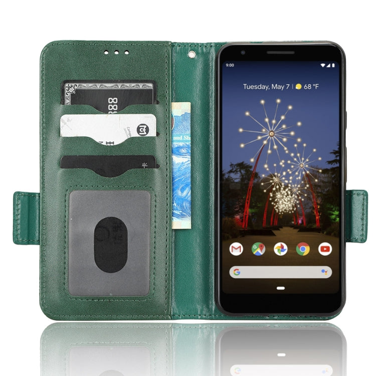 For Google Pixel 3 Lite / 3a Symmetrical Triangle Leather Phone Case