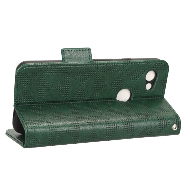 For Google Pixel 3 Lite / 3a Symmetrical Triangle Leather Phone Case