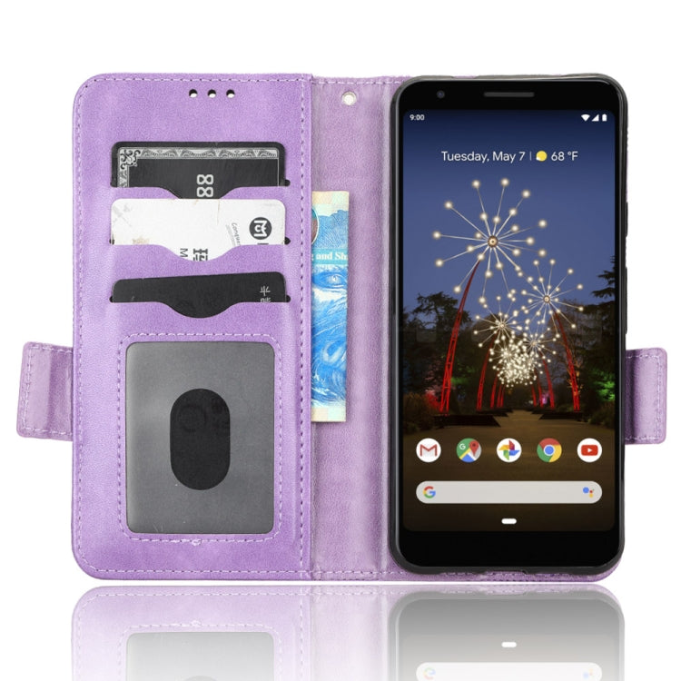 For Google Pixel 3 Lite / 3a Symmetrical Triangle Leather Phone Case