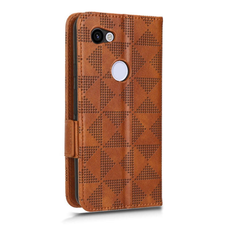 For Google Pixel 3 Lite / 3a Symmetrical Triangle Leather Phone Case