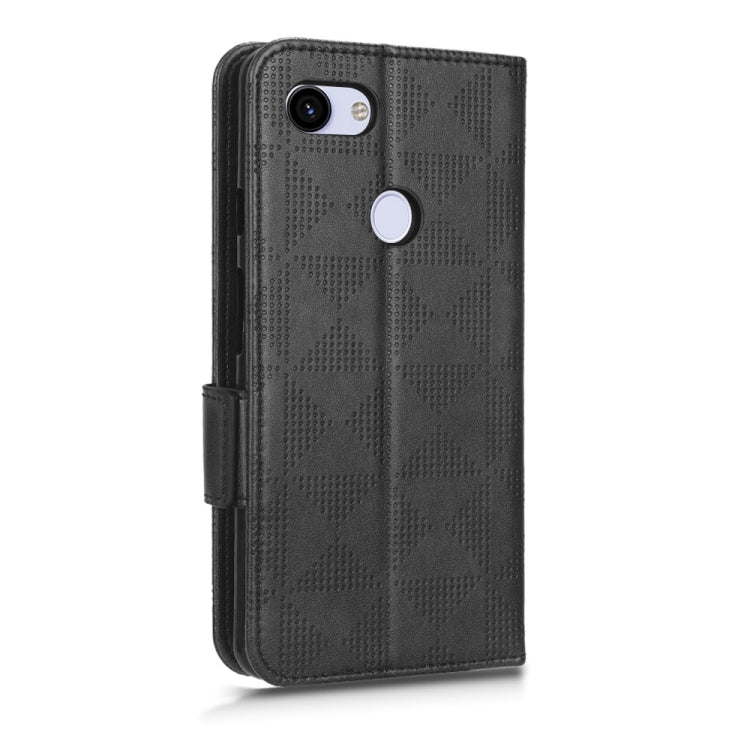 For Google Pixel 3 Lite XL / 3a XL Symmetrical Triangle Leather Phone Case