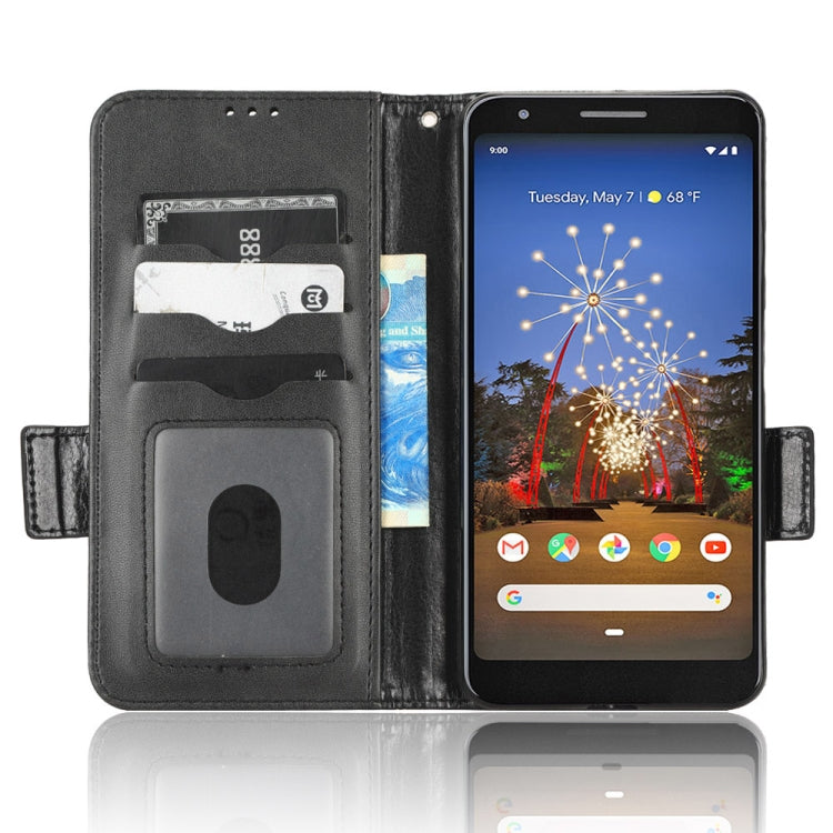 For Google Pixel 3 Lite XL / 3a XL Symmetrical Triangle Leather Phone Case