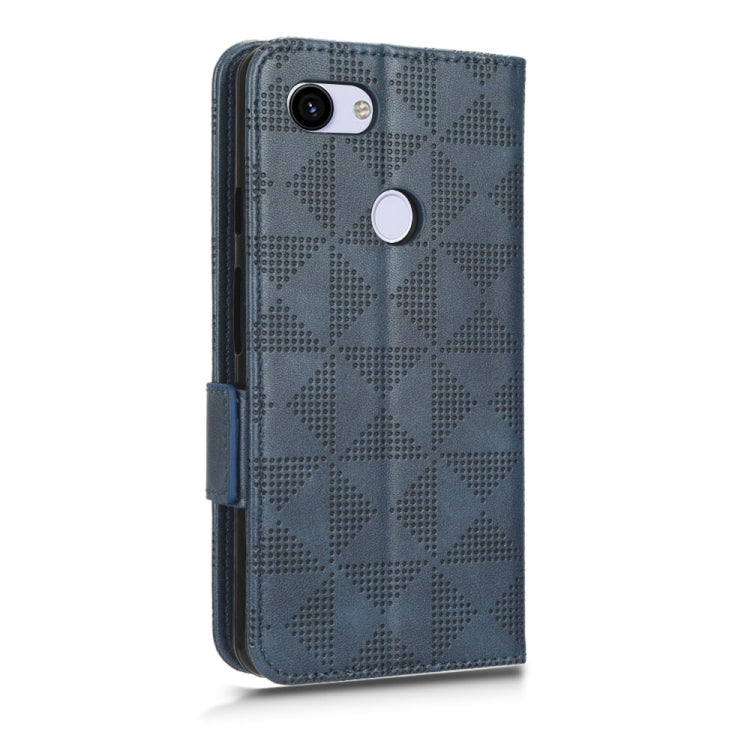 For Google Pixel 3 Lite XL / 3a XL Symmetrical Triangle Leather Phone Case