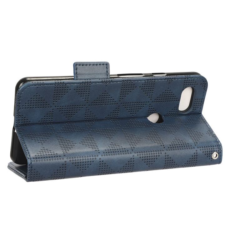 For Google Pixel 3 Lite XL / 3a XL Symmetrical Triangle Leather Phone Case