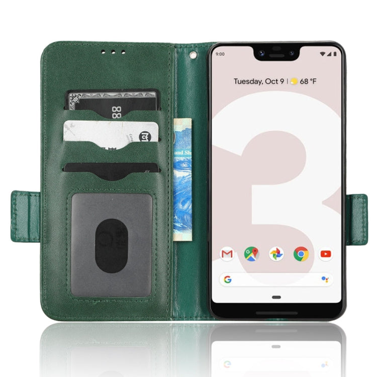 For Google Pixel 3 XL Symmetrical Triangle Leather Phone Case
