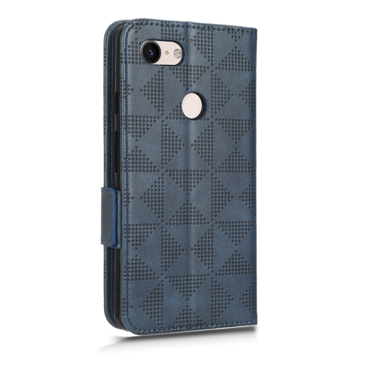 For Google Pixel 3 Symmetrical Triangle Leather Phone Case