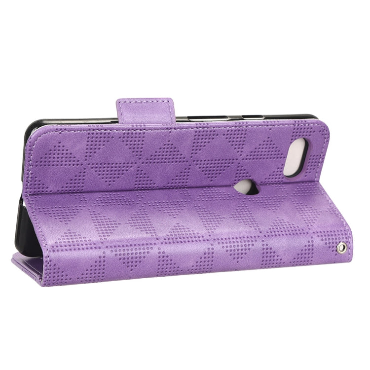 For Google Pixel 3 Symmetrical Triangle Leather Phone Case