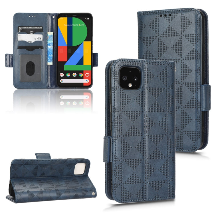 For Google Pixel 4 XL Symmetrical Triangle Leather Phone Case