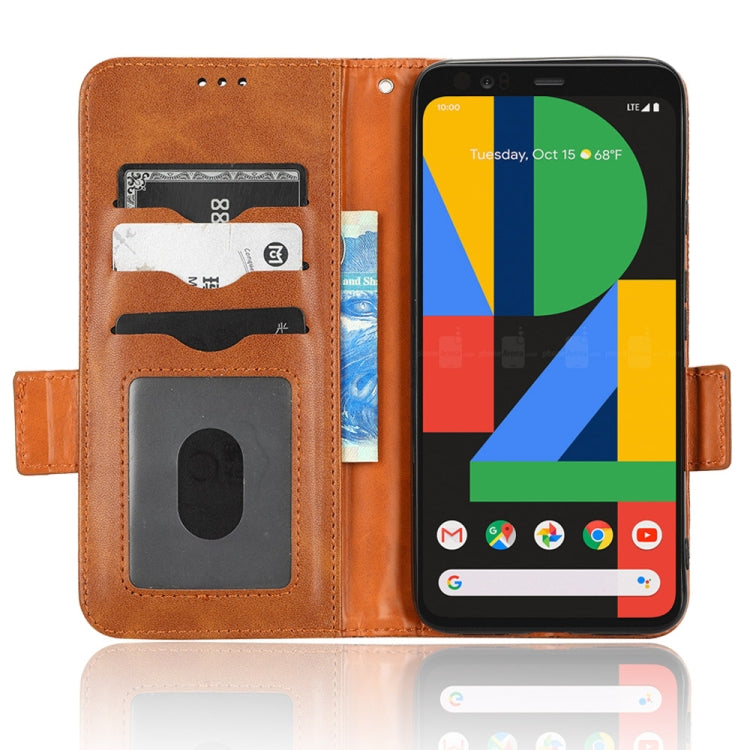 For Google Pixel 4 XL Symmetrical Triangle Leather Phone Case