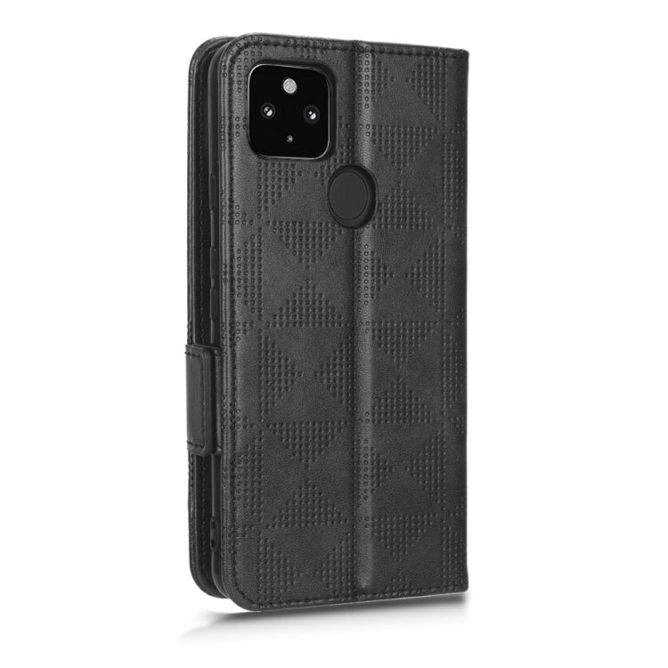 For Google Pixel 4a 5G Symmetrical Triangle Leather Phone Case