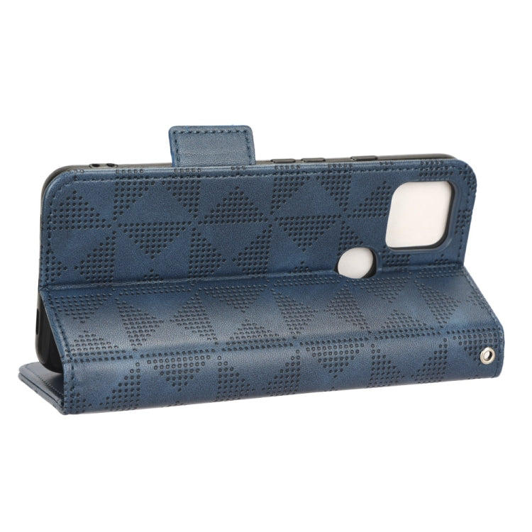 For Google Pixel 4a 5G Symmetrical Triangle Leather Phone Case