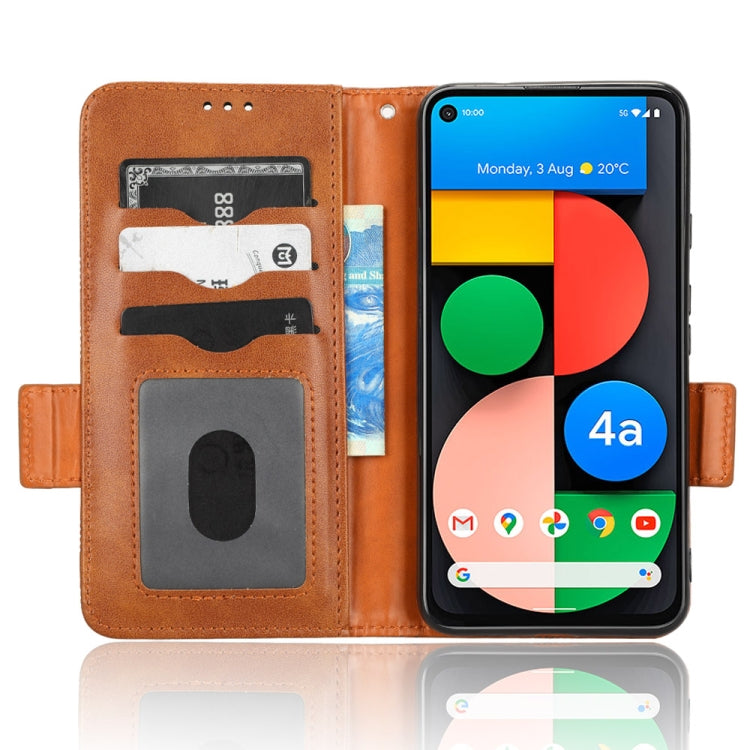 For Google Pixel 4a 5G Symmetrical Triangle Leather Phone Case