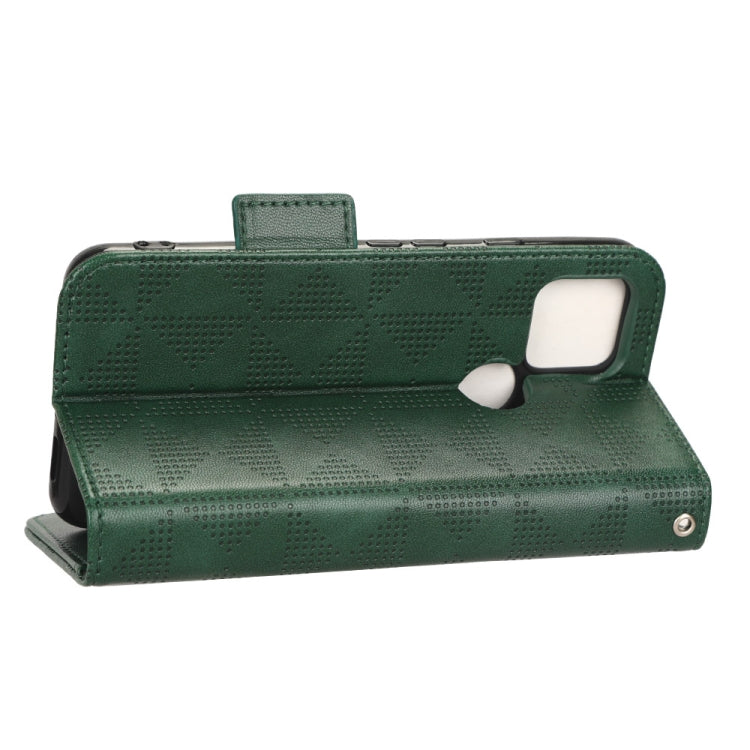 For Google Pixel 5 Symmetrical Triangle Leather Phone Case