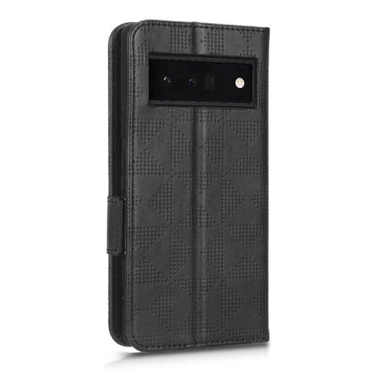 For Google Pixel 6 Pro Symmetrical Triangle Leather Phone Case