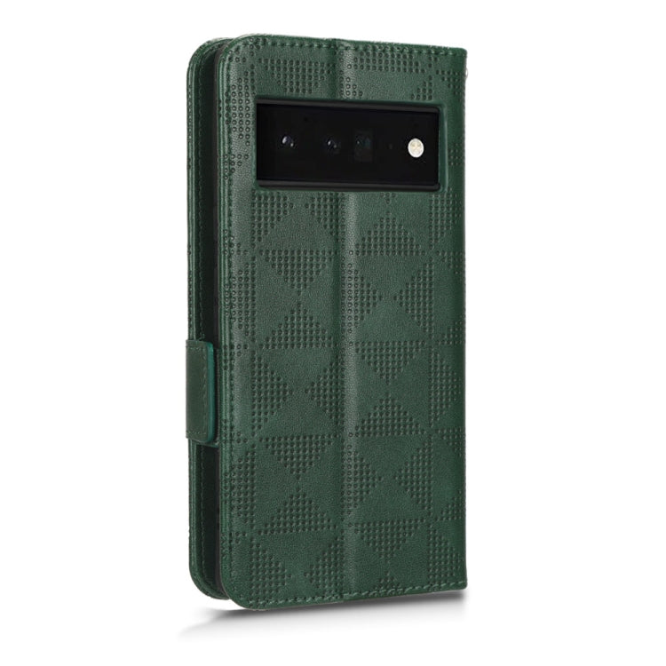 For Google Pixel 6 Pro Symmetrical Triangle Leather Phone Case