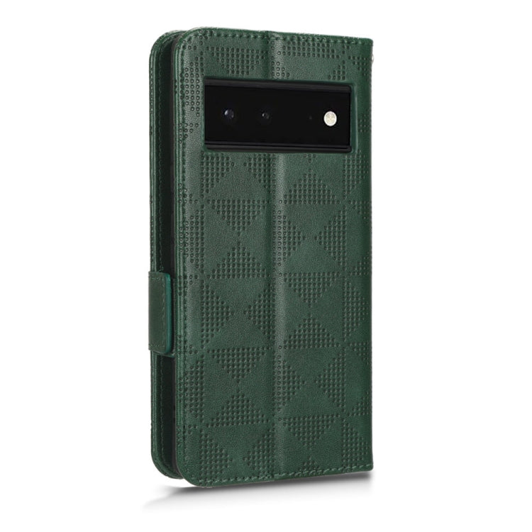 For Google Pixel 6 Symmetrical Triangle Leather Phone Case