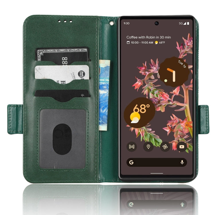 For Google Pixel 6 Symmetrical Triangle Leather Phone Case