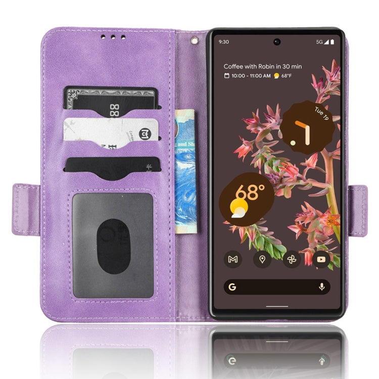 For Google Pixel 6 Symmetrical Triangle Leather Phone Case