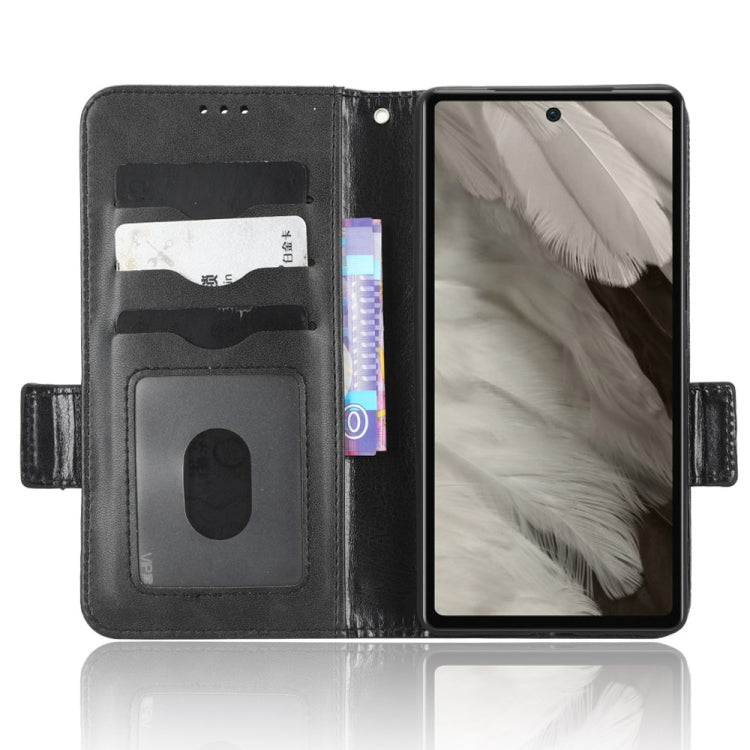 For Google Pixel 7a Symmetrical Triangle Leather Phone Case