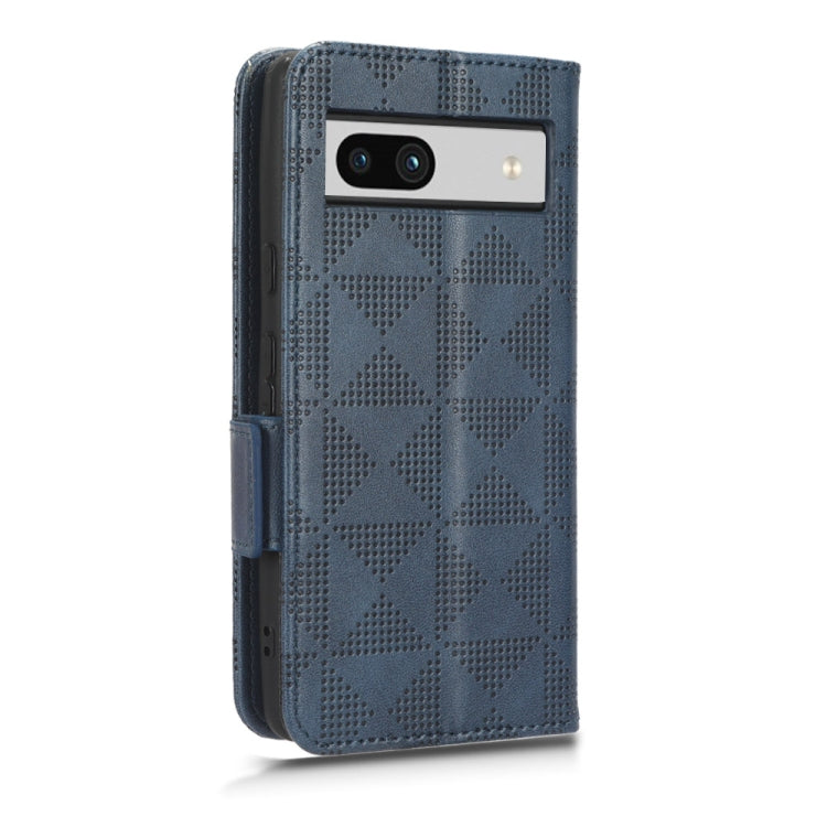 For Google Pixel 7a Symmetrical Triangle Leather Phone Case