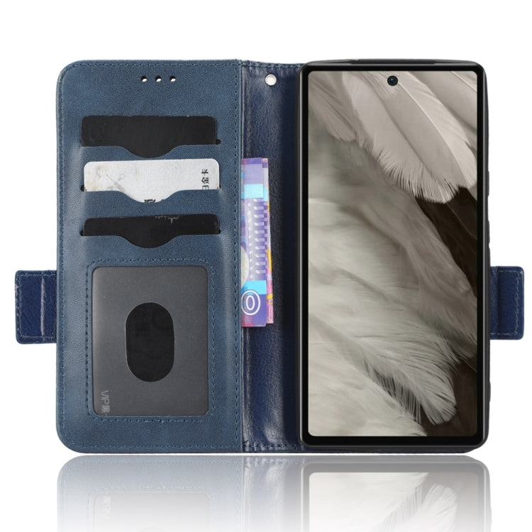 For Google Pixel 7a Symmetrical Triangle Leather Phone Case