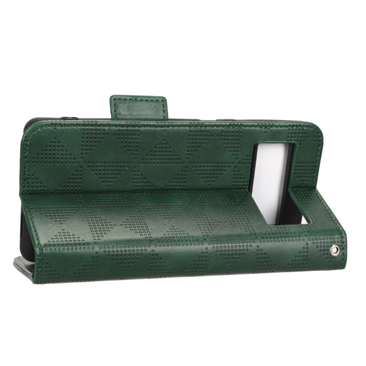 For Google Pixel 7 Symmetrical Triangle Leather Phone Case