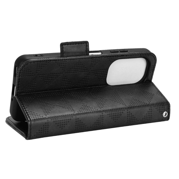 For Asus Zenfone 9 Symmetrical Triangle Leather Phone Case