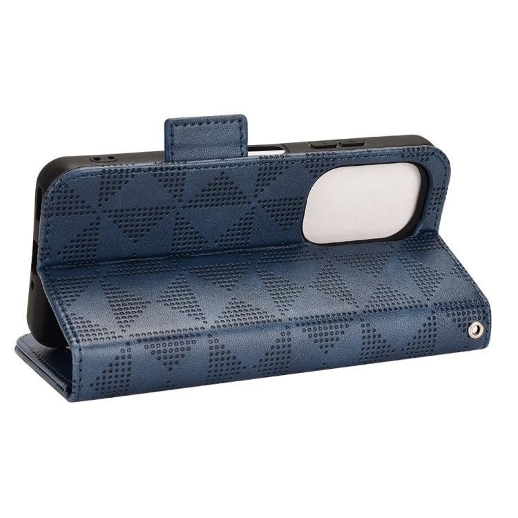 For Asus Zenfone 9 Symmetrical Triangle Leather Phone Case