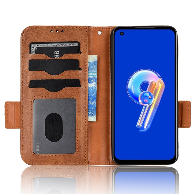 For Asus Zenfone 9 Symmetrical Triangle Leather Phone Case
