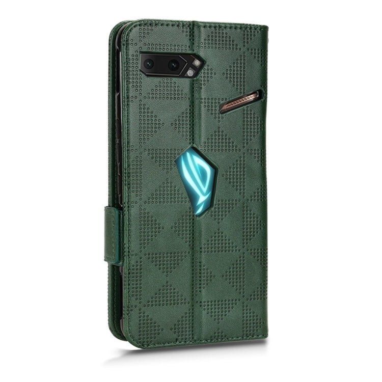 For Asus ROG Phone II Symmetrical Triangle Leather Phone Case