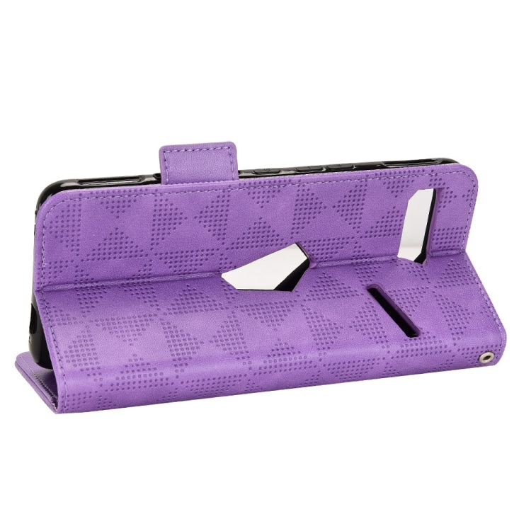 For Asus ROG Phone II Symmetrical Triangle Leather Phone Case