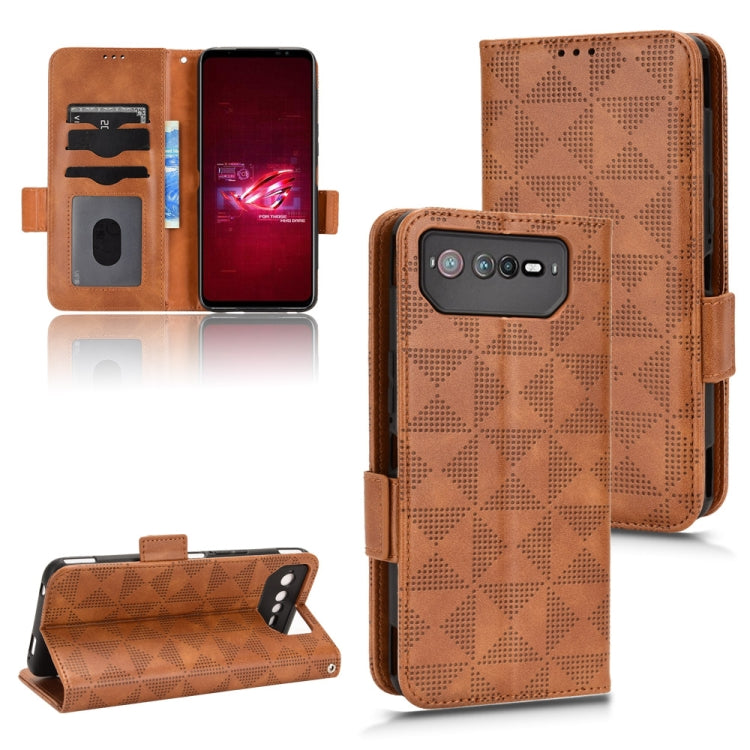 For Asus ROG Phone 6 Symmetrical Triangle Leather Phone Case