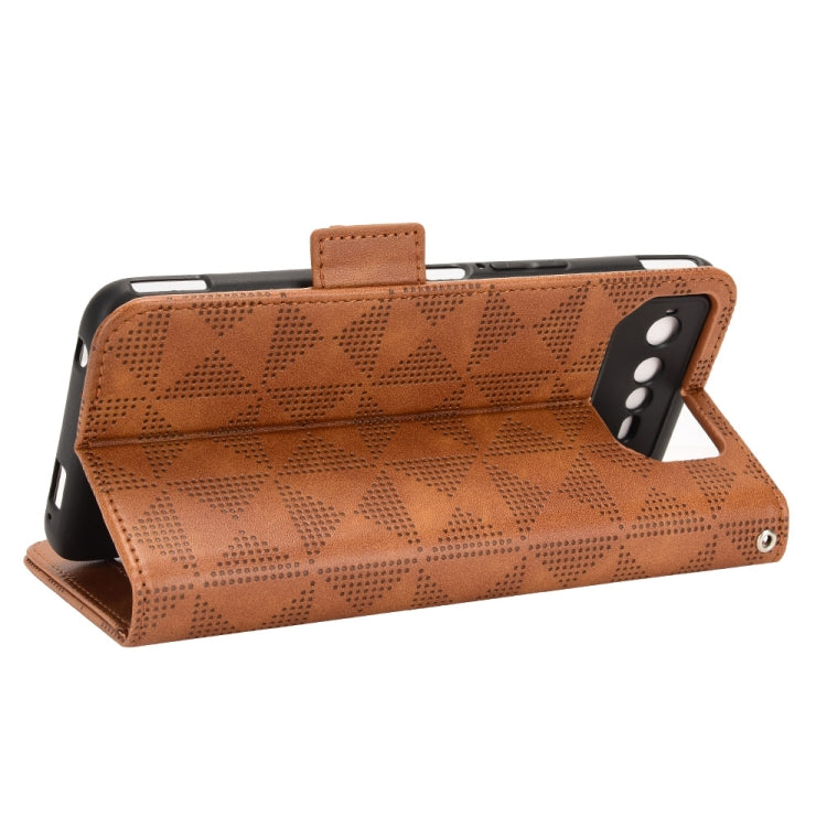 For Asus ROG Phone 6 Symmetrical Triangle Leather Phone Case