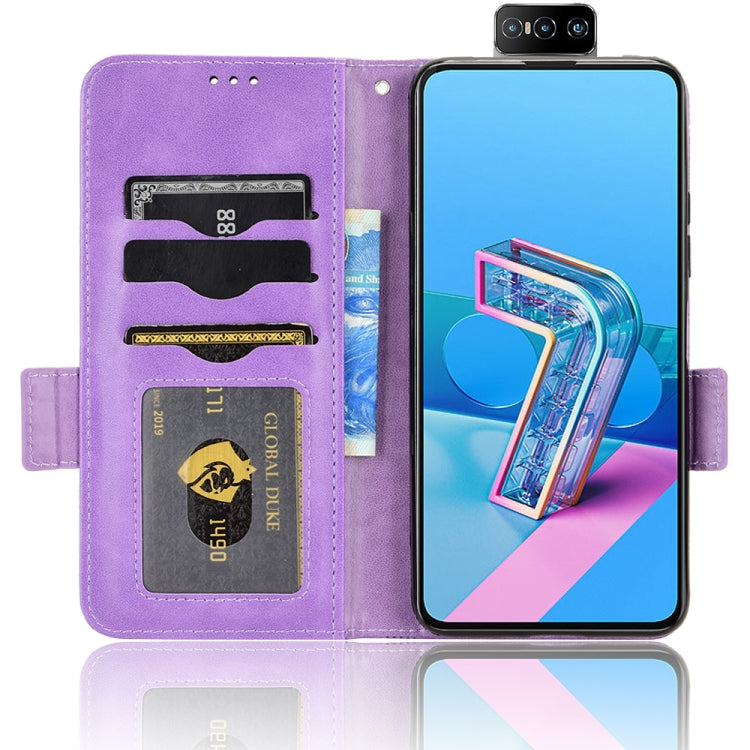 Symmetrical Triangle Leather Phone Case For Asus Zenfone 7 Pro ZS671KS / 7 ZS670KS / 8 Flip ZS672KS