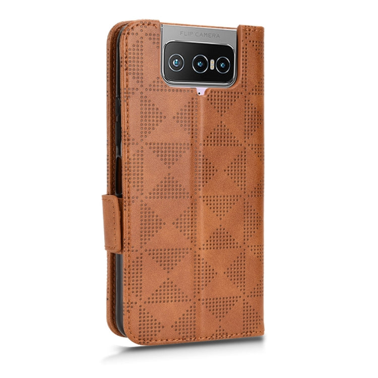 Symmetrical Triangle Leather Phone Case For Asus Zenfone 7 Pro ZS671KS / 7 ZS670KS / 8 Flip ZS672KS