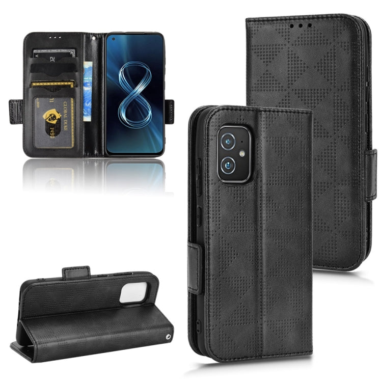 For Asus Zenfone 8 ZS590KS Symmetrical Triangle Leather Phone Case