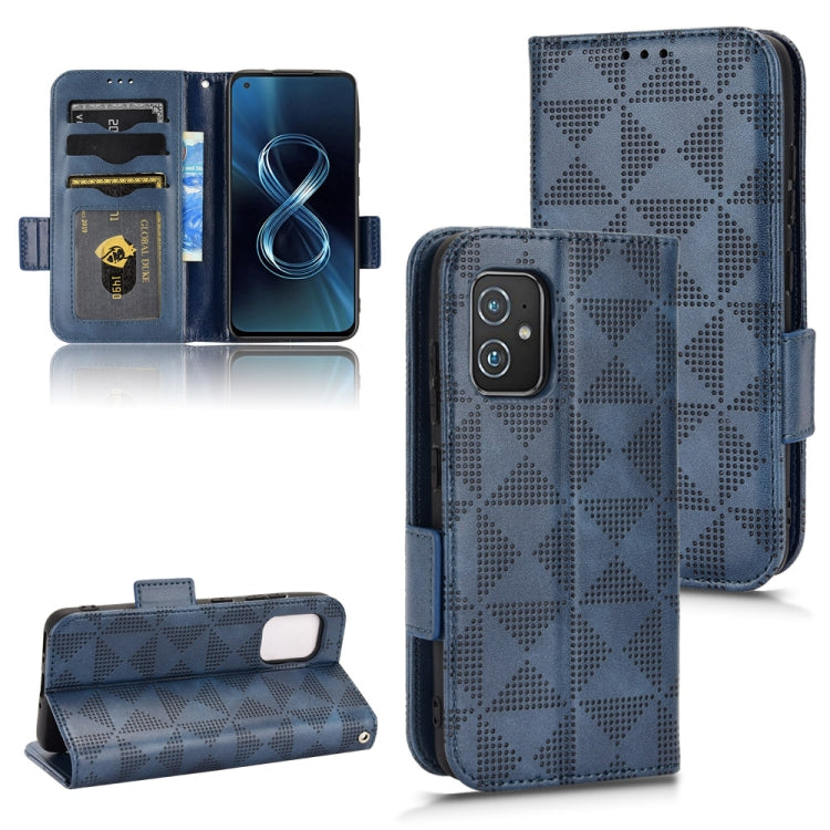 For Asus Zenfone 8 ZS590KS Symmetrical Triangle Leather Phone Case