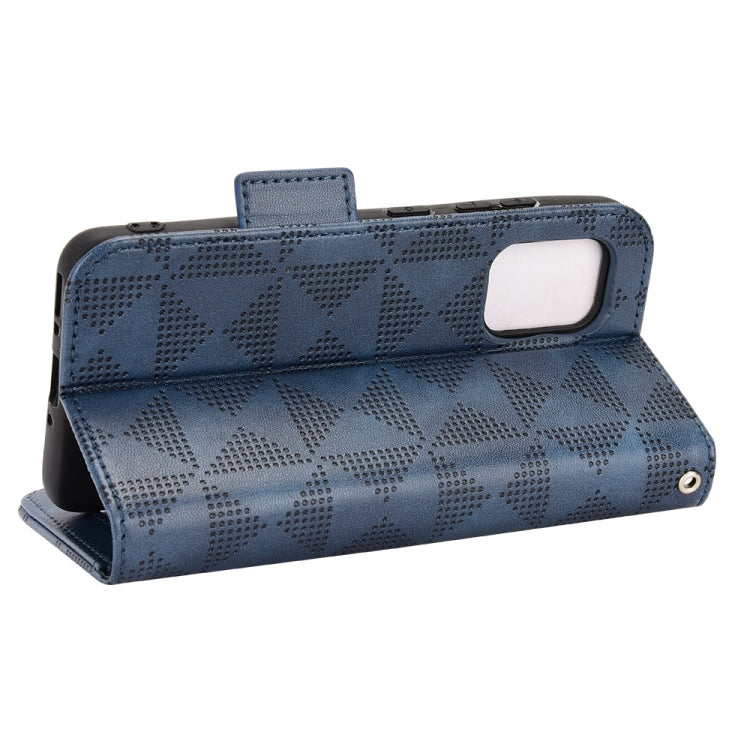 For Asus Zenfone 8 ZS590KS Symmetrical Triangle Leather Phone Case