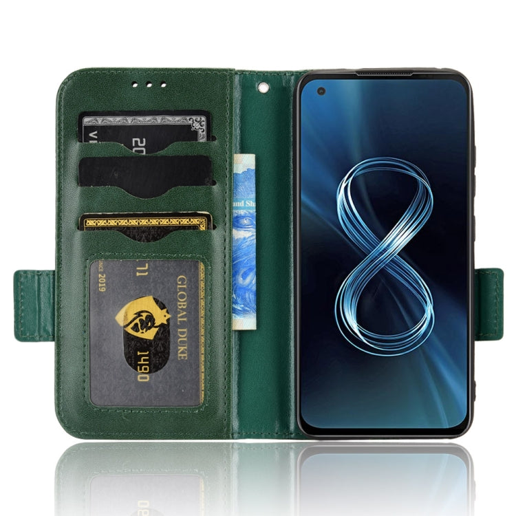 For Asus Zenfone 8 ZS590KS Symmetrical Triangle Leather Phone Case