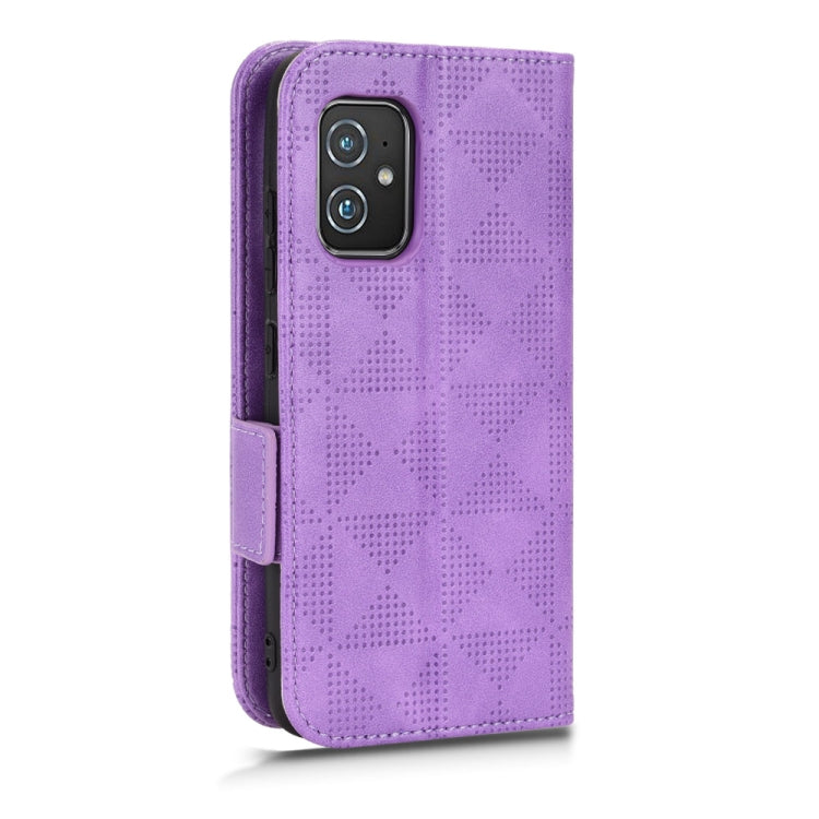 For Asus Zenfone 8 ZS590KS Symmetrical Triangle Leather Phone Case