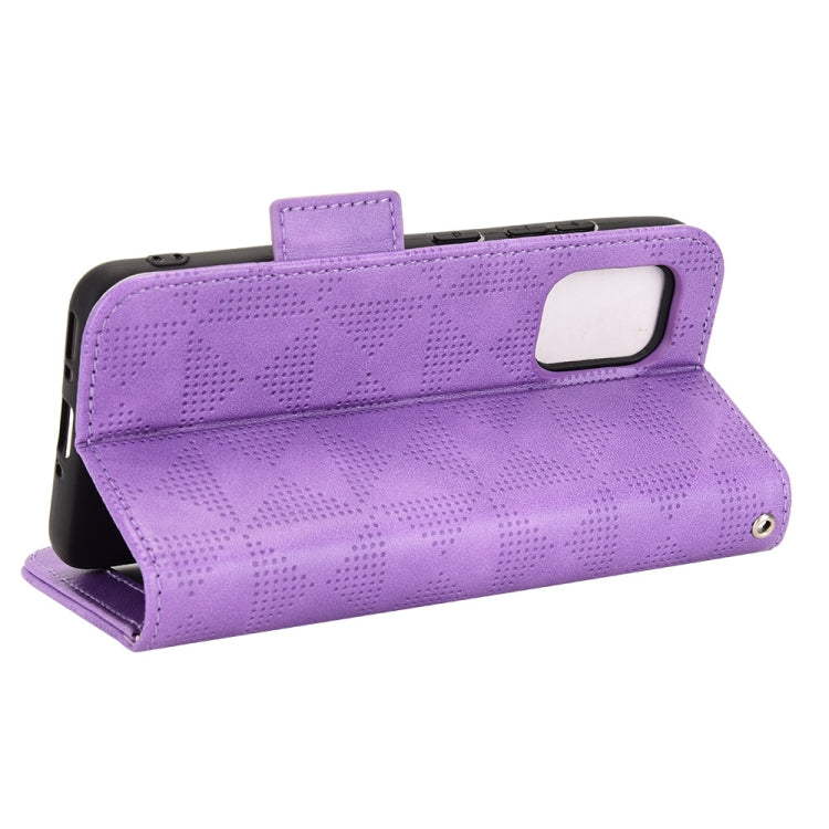 For Asus Zenfone 8 ZS590KS Symmetrical Triangle Leather Phone Case