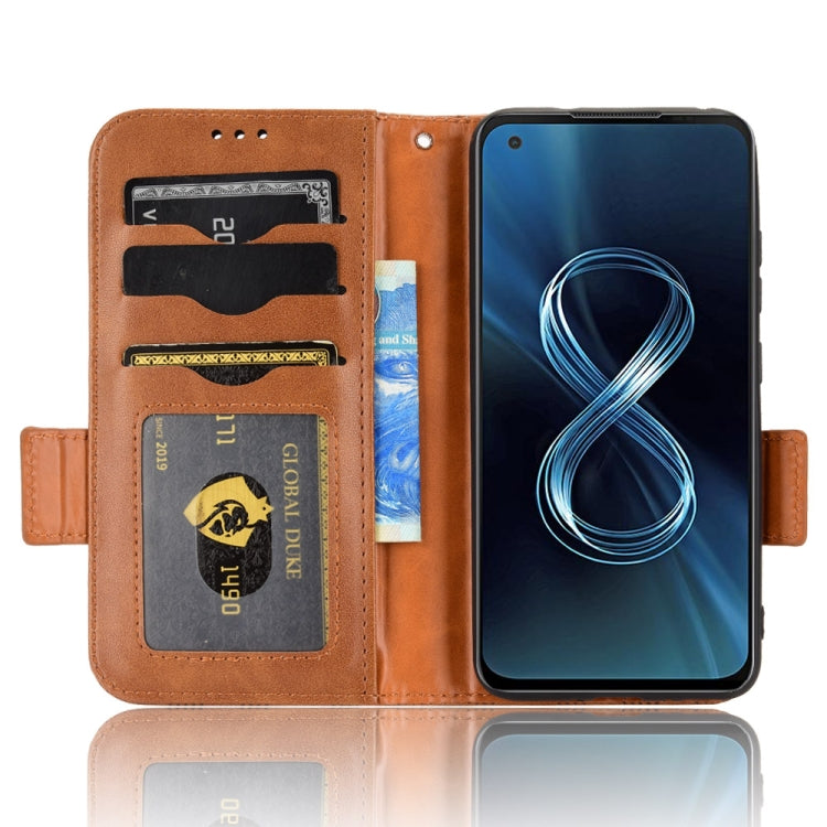 For Asus Zenfone 8 ZS590KS Symmetrical Triangle Leather Phone Case
