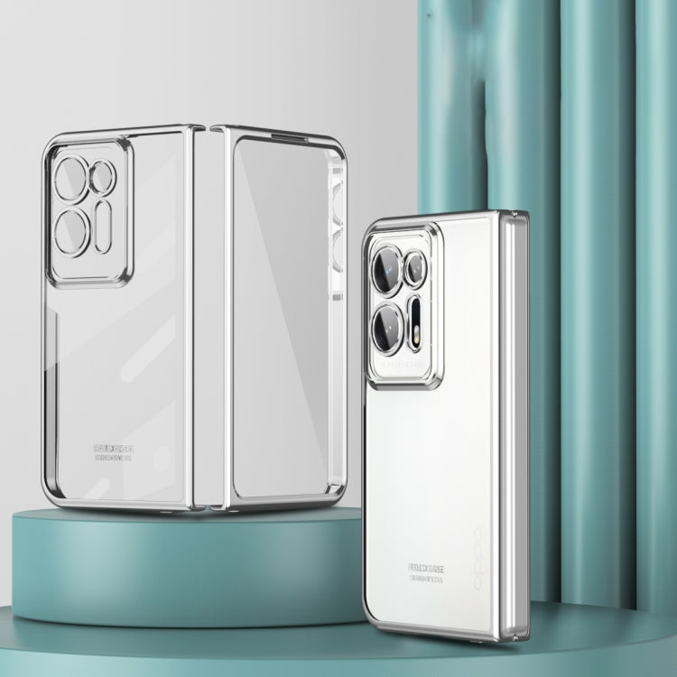 For OPPO Find N2 Integrated Electroplating Magnetic Transparent All-inclusive Phone Case