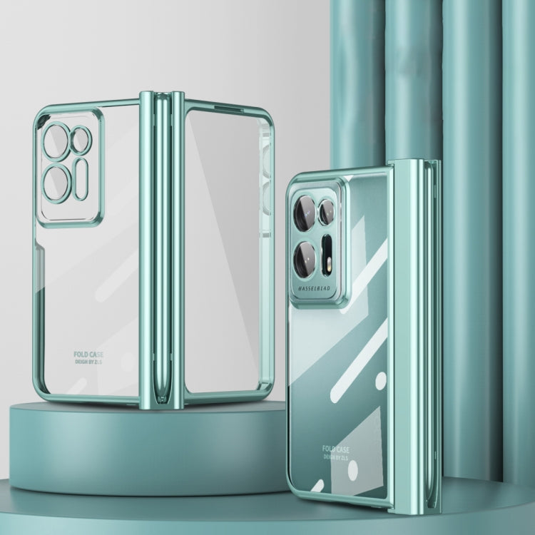 For OPPO Find N2 Integrated Electroplating Magnetic Transparent All-inclusive Phone Case with Pen Slot