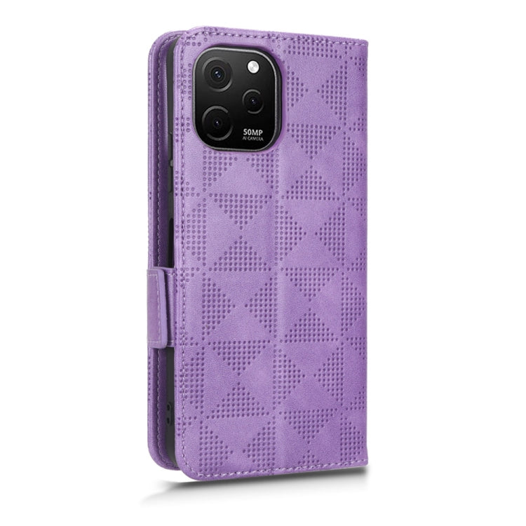 For Huawei nova Y61 Symmetrical Triangle Leather Phone Case