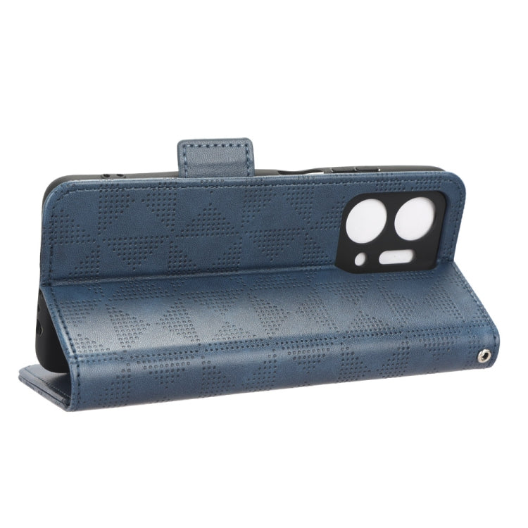 For Honor X7a Symmetrical Triangle Leather Phone Case